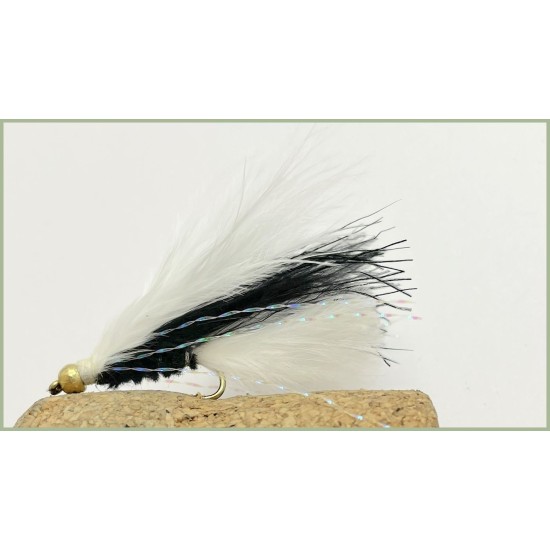 Cats Whiskers Trout Flies - 12 Pack, Size 10, Blue And Red Flash, Streamers By Troutflies UK